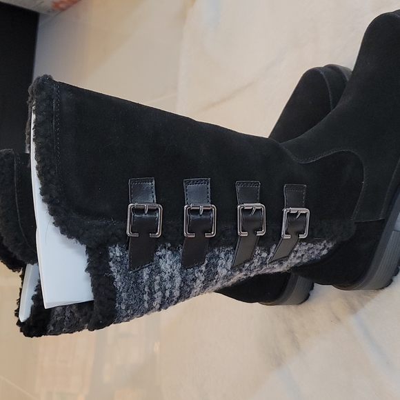 10 )Sporto® Kara Waterproof Suede Tall Boot with Sweater Detail - Picture 6 of 8